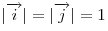 |\overrightarrow i| = |\overrightarrow j| = 1