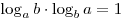 \log _a b \cdot \log _b a = 1