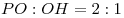 PO:OH =
2:1