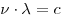 \nu  \cdot \lambda = c