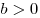 b > 0