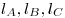 l_A , l_B , l_C 