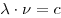 \lambda  \cdot \nu  = c