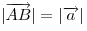 |\overrightarrow {AB}|=|\overrightarrow a|