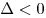 \Delta  <
0