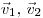  \vec v_1 ,\, \vec v_2 